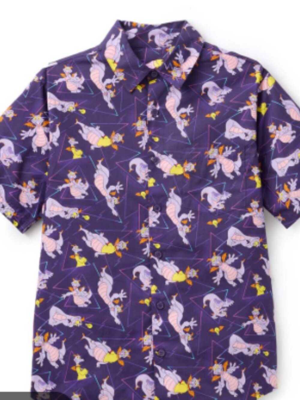 Disney Adult Shirt - EPCOT Figment Woven Button Down Disney World Large - Picture 5 of 5